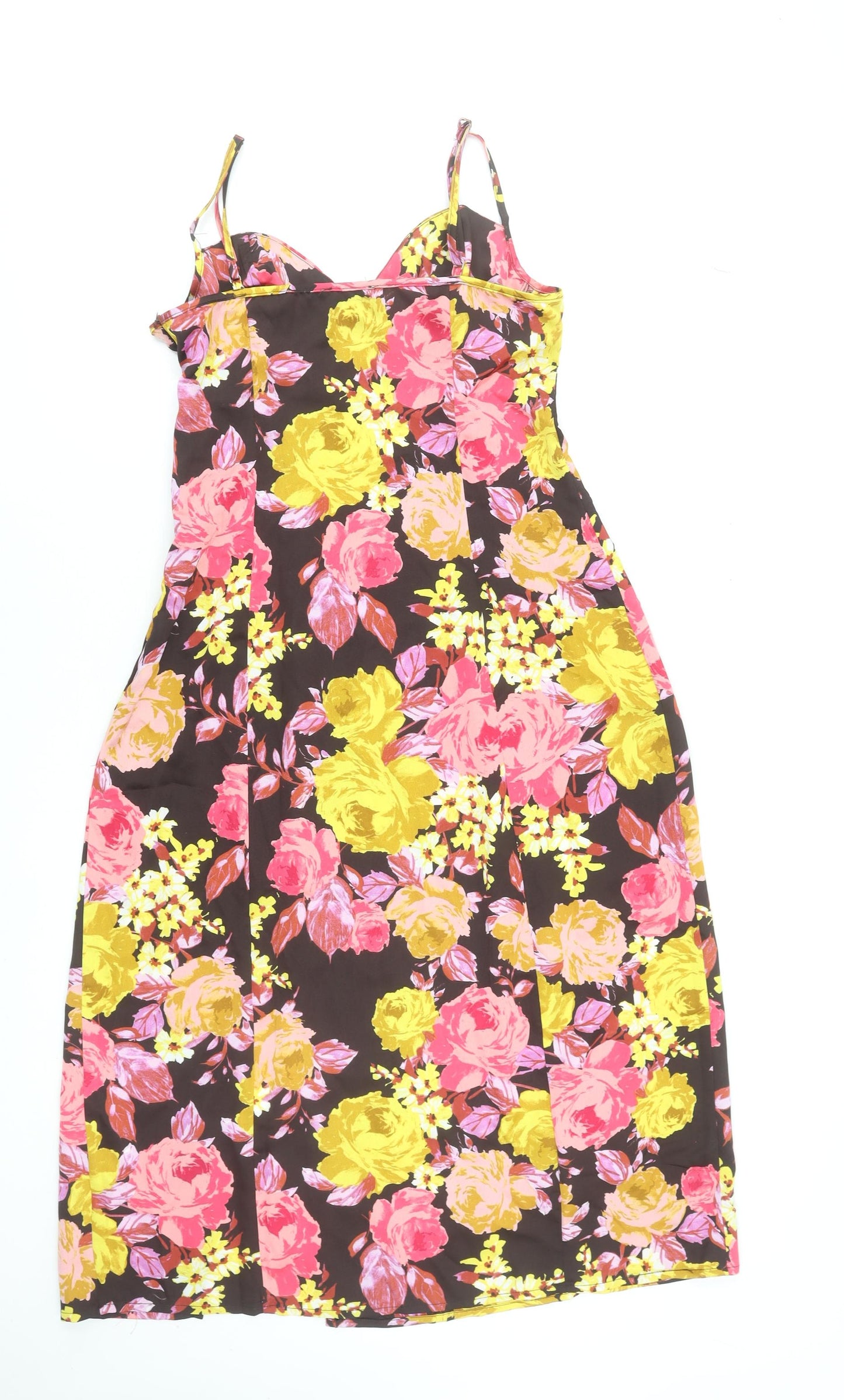 Brave Soul Women's Multicoloured Floral Slip Dress S