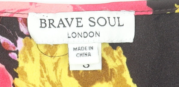 Brave Soul Women's Multicoloured Floral Slip Dress S