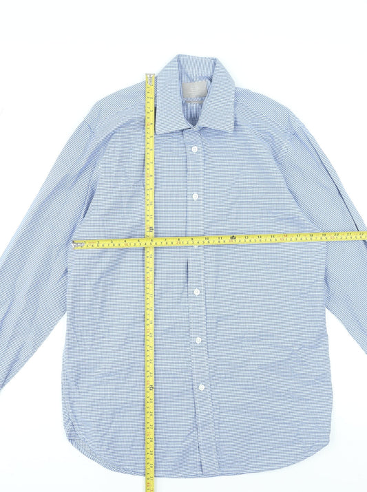 Mens UK Collar Size 15.5 Moss Bros Smart Blue  Dress Shirt