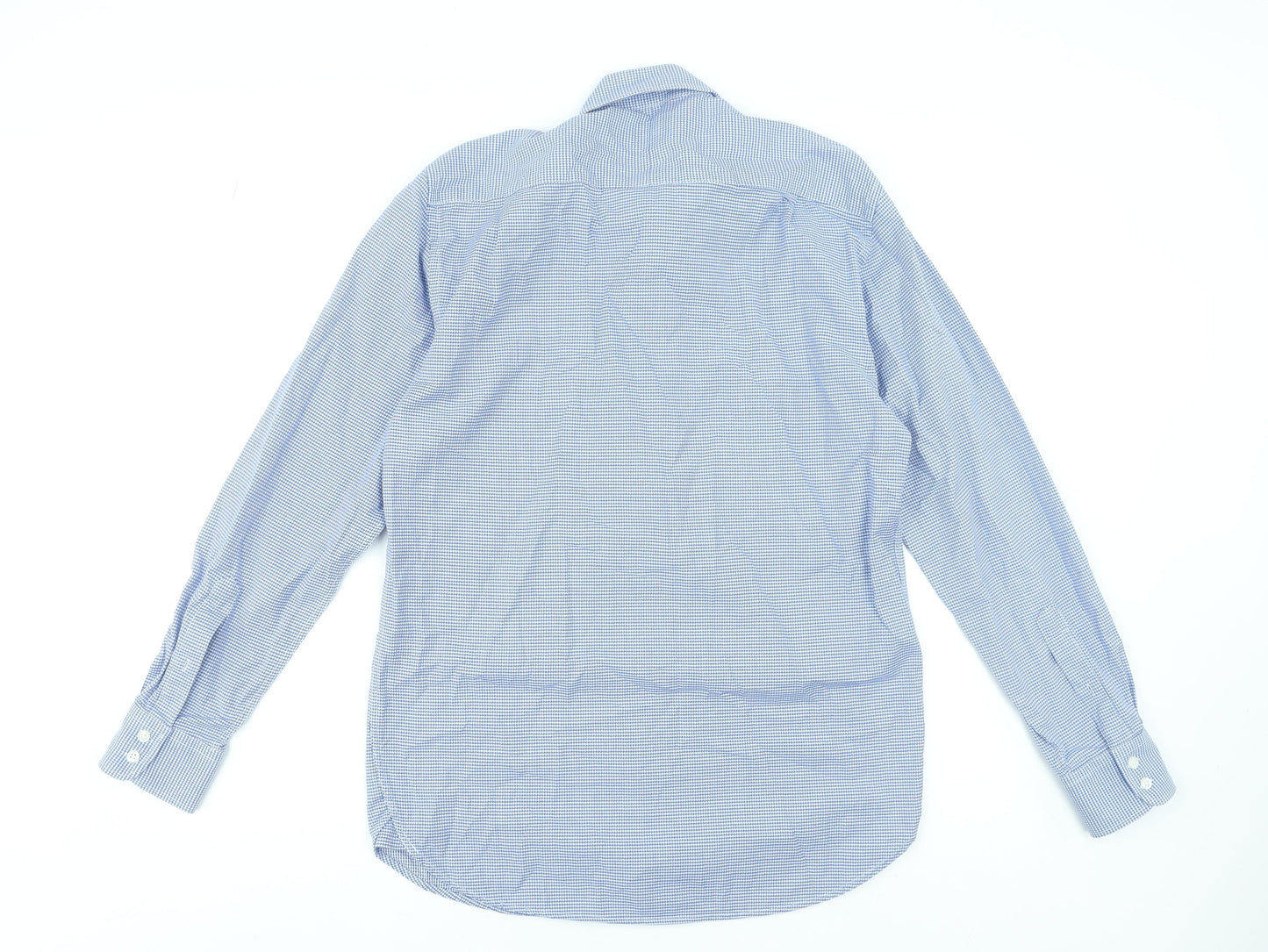 Mens UK Collar Size 15.5 Moss Bros Smart Blue  Dress Shirt