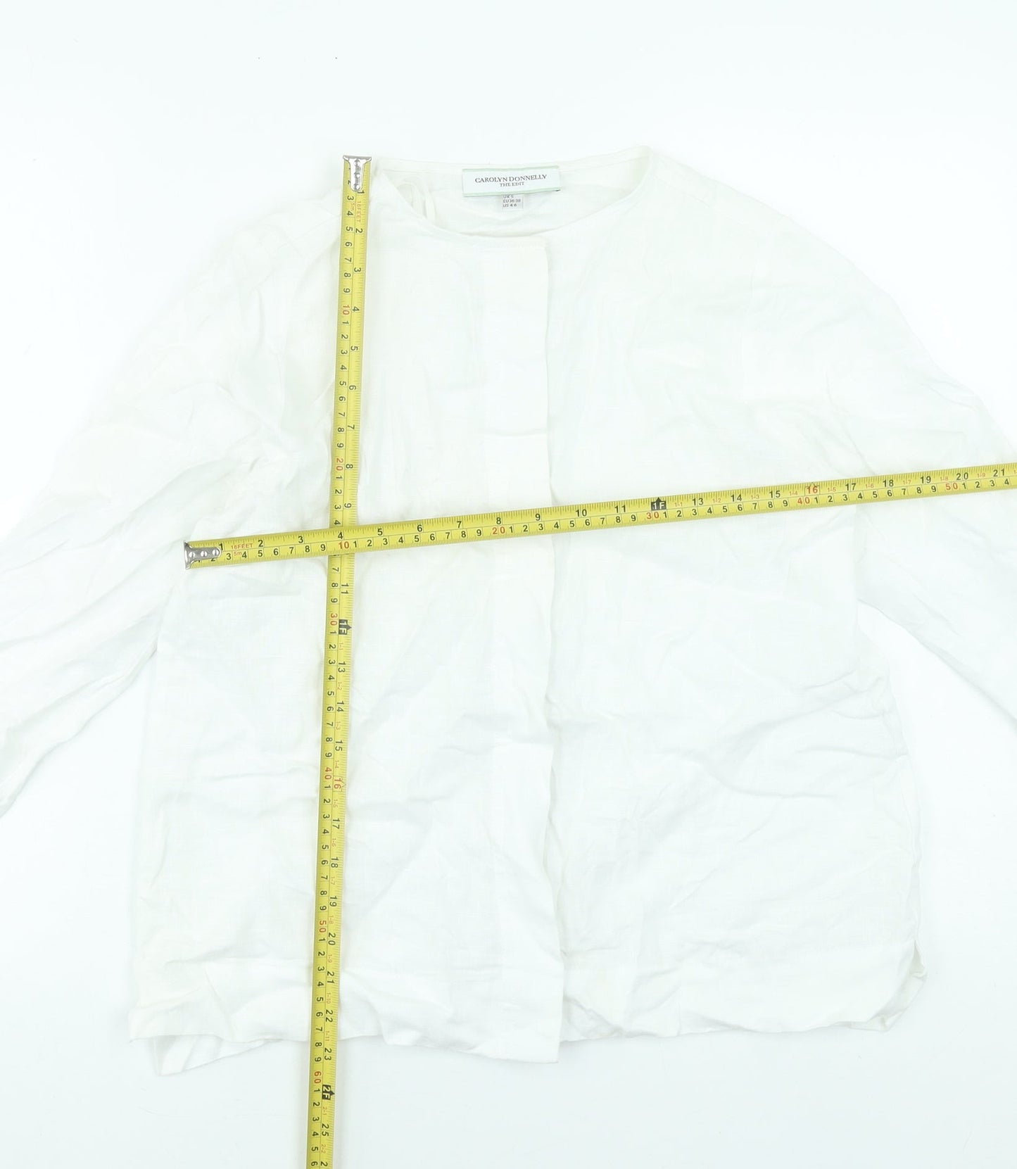Womens UK Size S Carolyn Donnelly The Edit White Tunic Blouse
