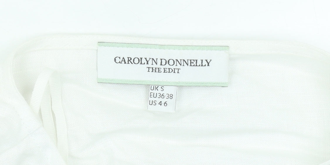 Womens UK Size S Carolyn Donnelly The Edit White Tunic Blouse