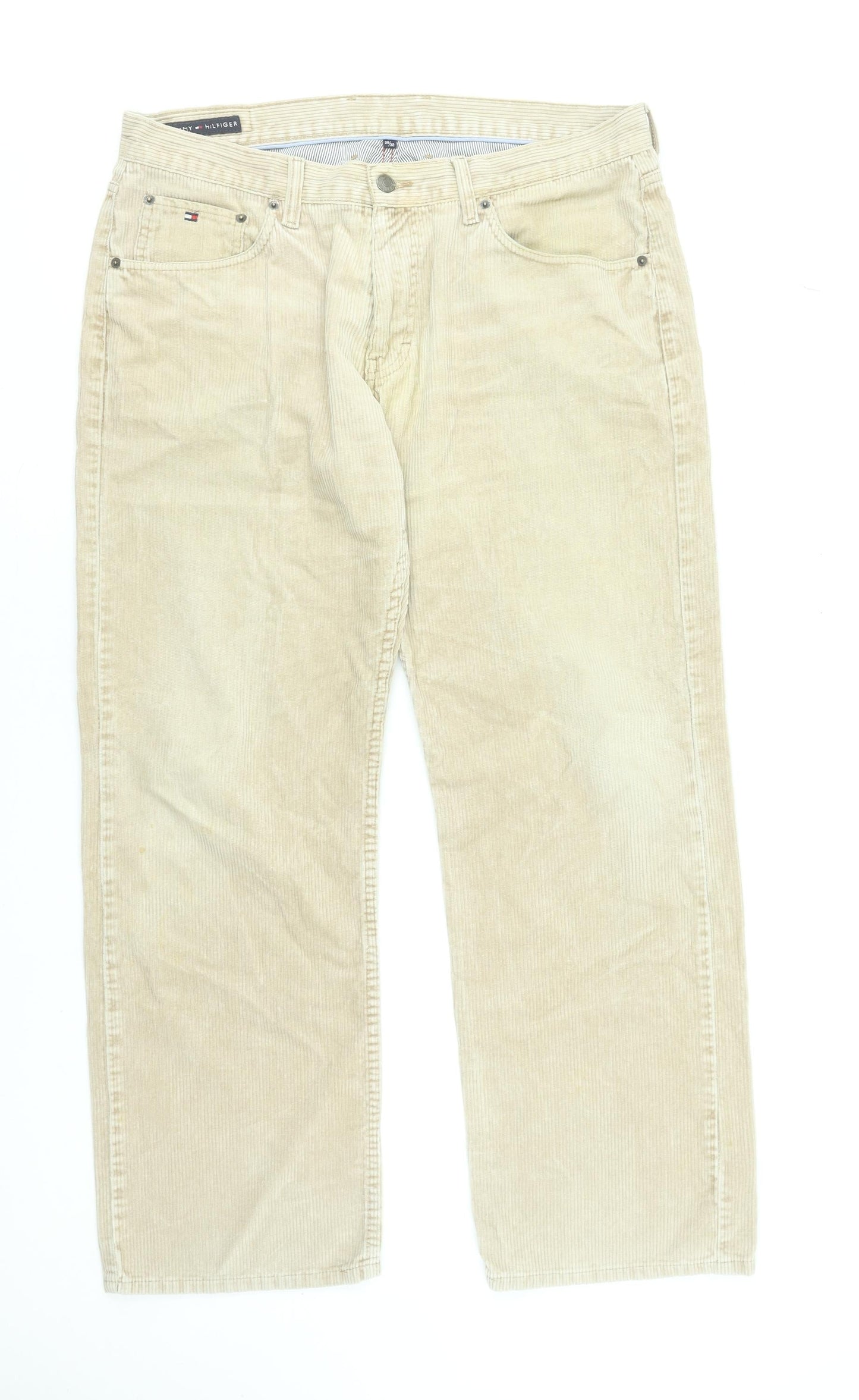 Tommy Hilfiger Men's Beige Corduroy Chino Trousers 36W 32L