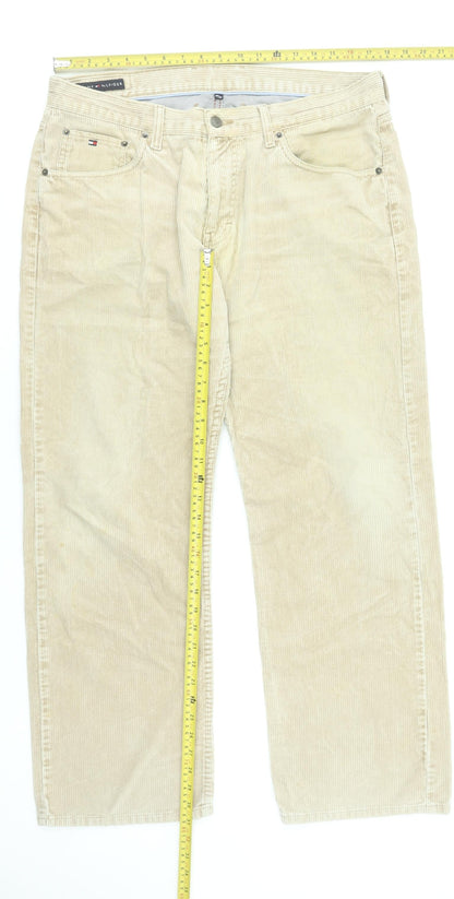 Tommy Hilfiger Men's Beige Corduroy Chino Trousers 36W 32L