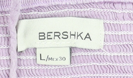 Bershka Women's Purple 100% Cotton Camisole Tank Top Size L