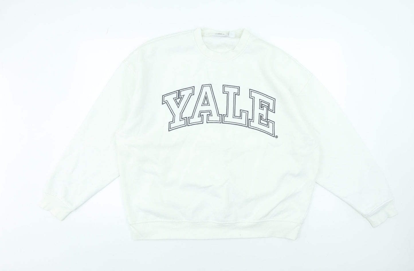 Womens UK Size M Yale University White Pullover Sweatshirt