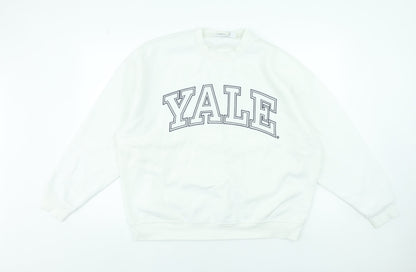 Womens UK Size M Yale University White Pullover Sweatshirt