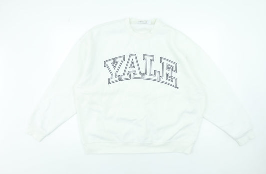Womens UK Size M Yale University White Pullover Sweatshirt