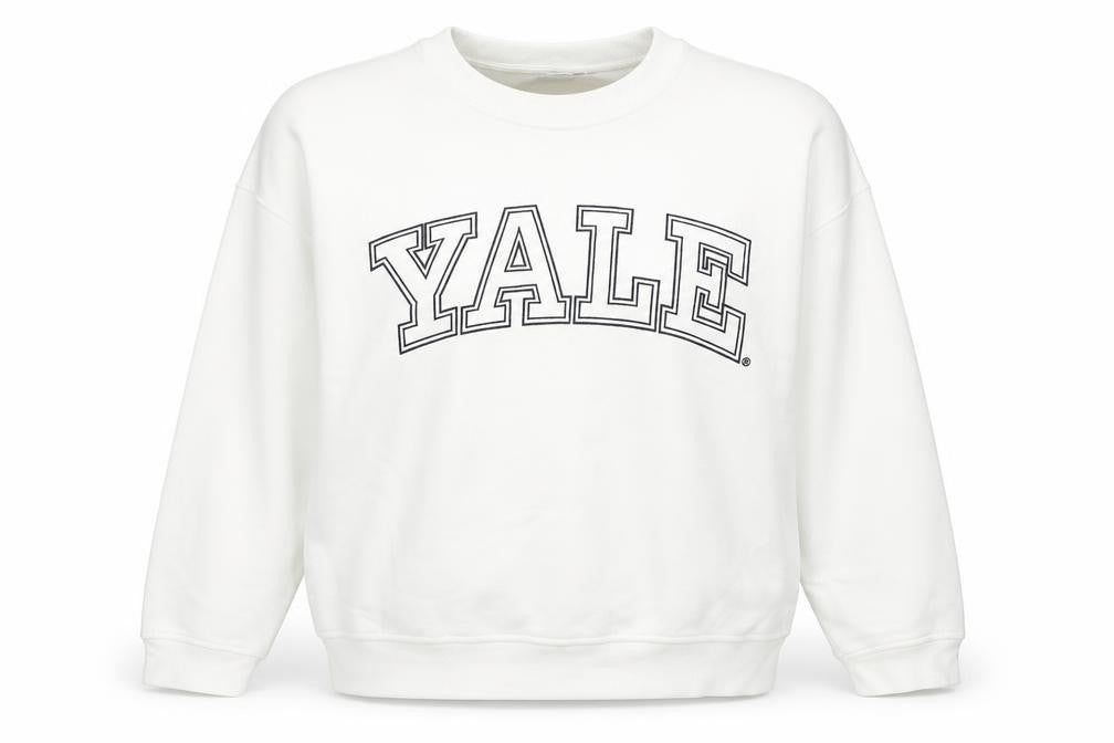 Womens UK Size M Yale University White Pullover Sweatshirt