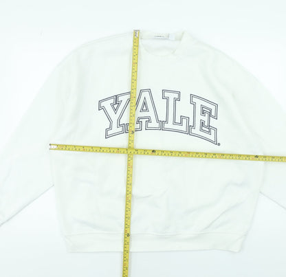 Womens UK Size M Yale University White Pullover Sweatshirt