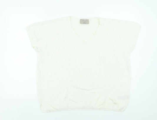 Womens UK Size L Paul Costelloe Ivory Pullover Jumper