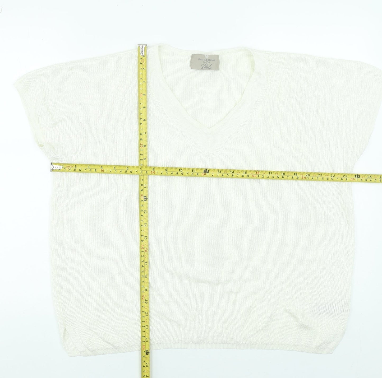 Womens UK Size L Paul Costelloe Ivory Pullover Jumper