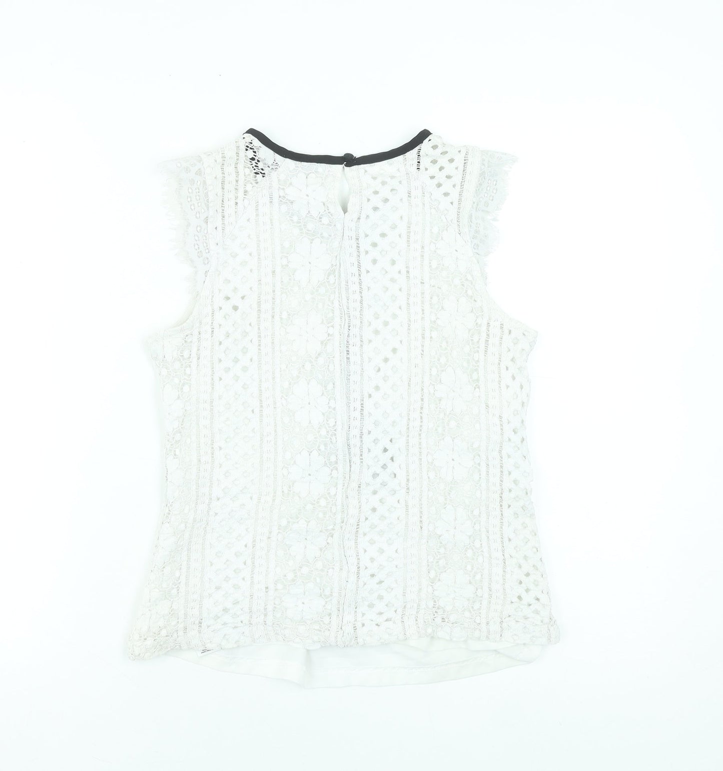 Womens UK Size 14 Dorothy Perkins Ivory Lace Blouse