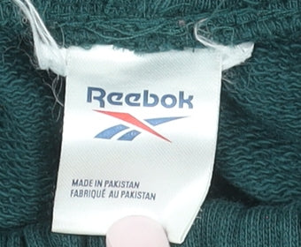 Reebok Men’s Green Jogger Sweatpants S Regular Fit Elastic Waist