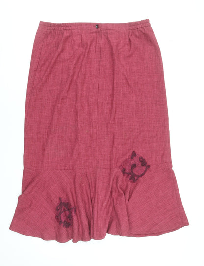 Womens UK Size 18 Ayalon Collection Flare Twill Skirt