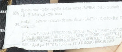 Zara Men Black Slim Fit Chino Trousers Size 34 Cotton Blend