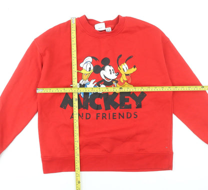 Womens UK Size S Disney Red Pullover Sweatshirt