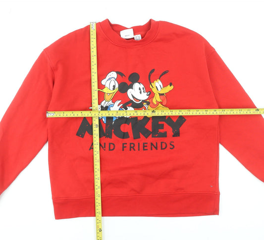 Womens UK Size S Disney Red Pullover Sweatshirt