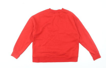 Womens UK Size S Disney Red Pullover Sweatshirt