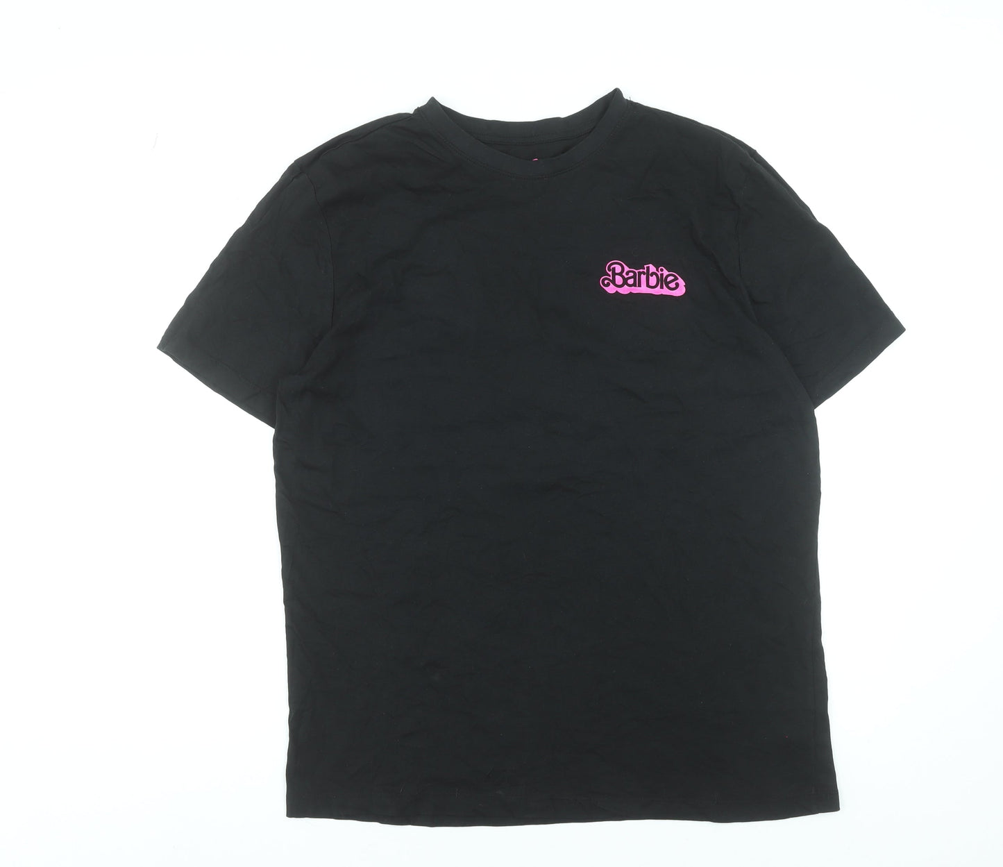 Womens UK Size L Barbie Black Basic T-Shirt