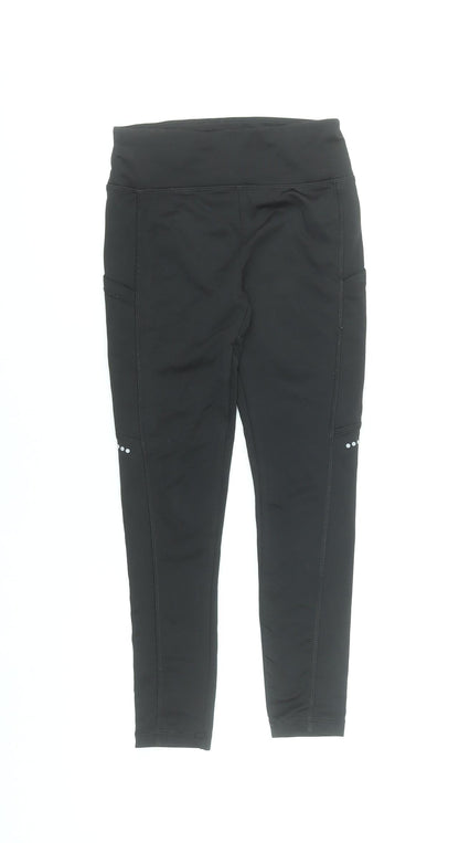 Dunnes Stores Girls Black Activewear Leggings 7-8 Years Stretch Sportswear