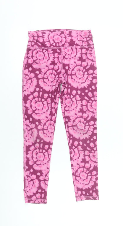 Dunnes Stores Girls Pink Tie Dye Activewear Leggings 7-8 Years