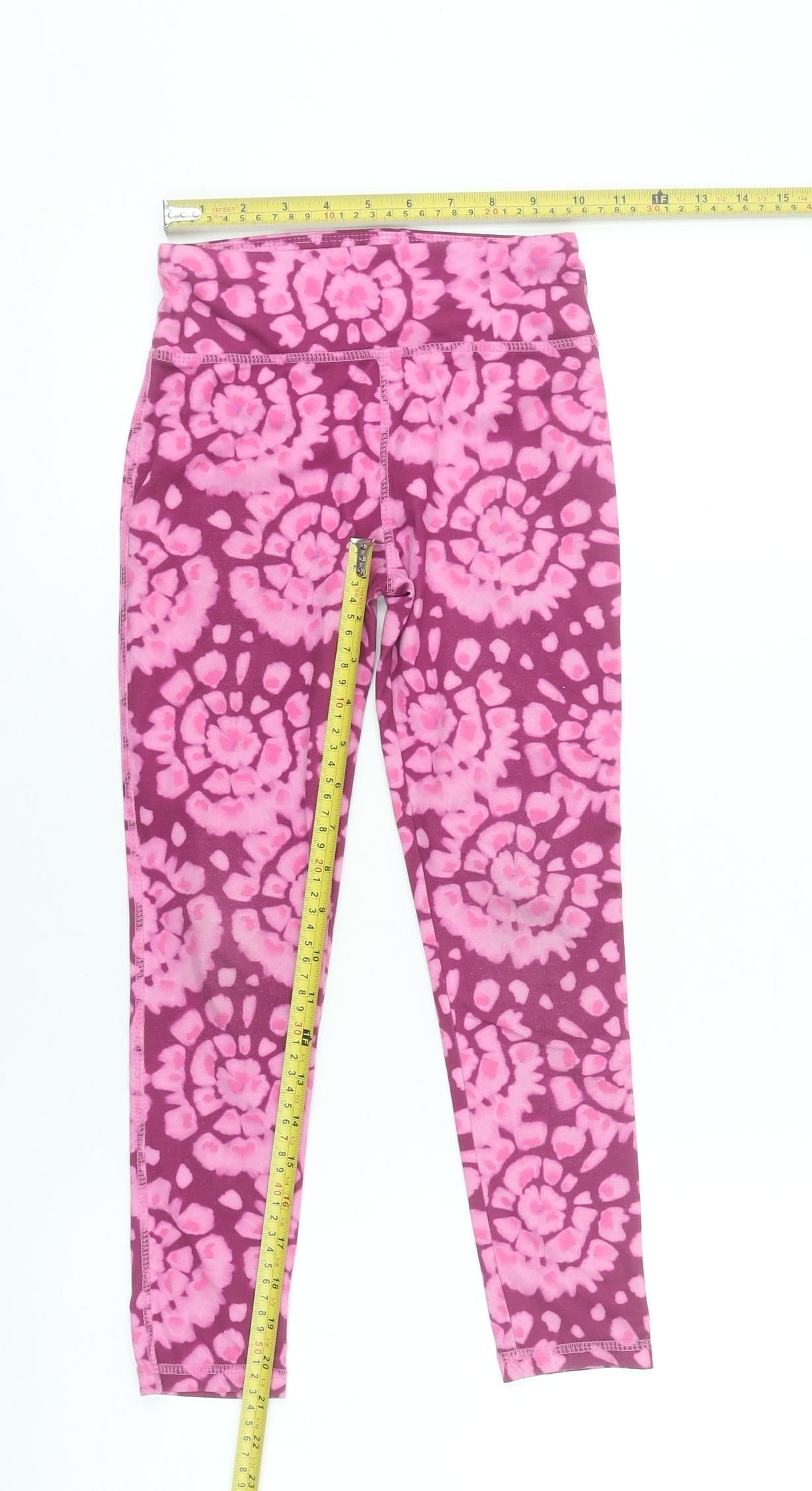 Dunnes Stores Girls Pink Tie Dye Activewear Leggings 7-8 Years