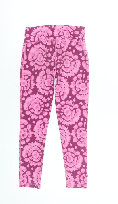 Dunnes Stores Girls Pink Tie Dye Activewear Leggings 7-8 Years