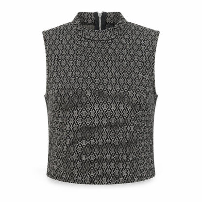 Womens UK Size 8 New Look Black Cropped Tank