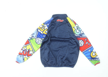 McKeever Boys Blue 2 Years Sports 1/4 Zip Graphic Sweatshirt