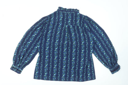 Womens UK Size 14 Savida Blue Tunic Blouse