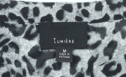 Womens UK Size M Lumière Grey Tunic Blouse