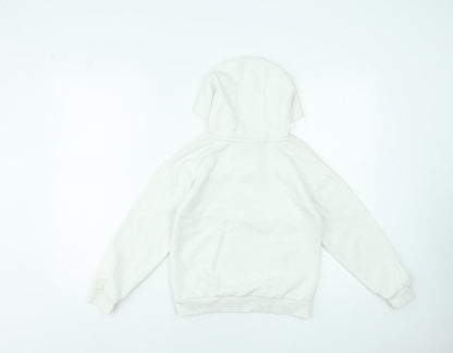 Girls UK Size 8-9 Years Garfield White Pullover Hoodie
