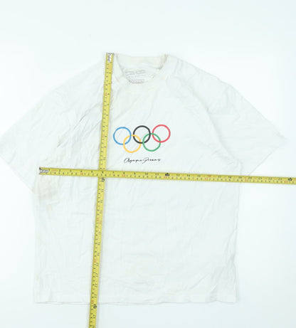 Womens UK Size XS Pull & Bear White Basic T-Shirt