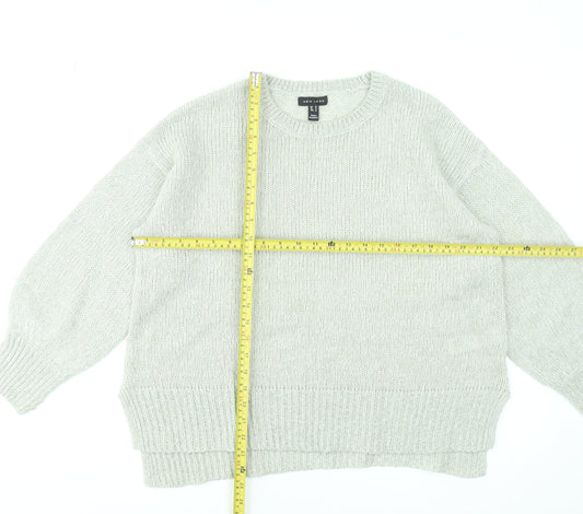 Womens UK Size M New Look Beige Pullover Jumper