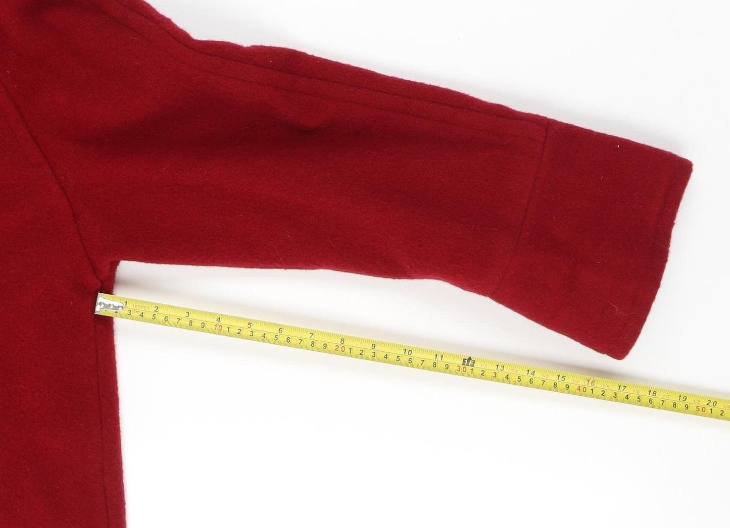 Womens UK Size L Definitions Red Pea Coat