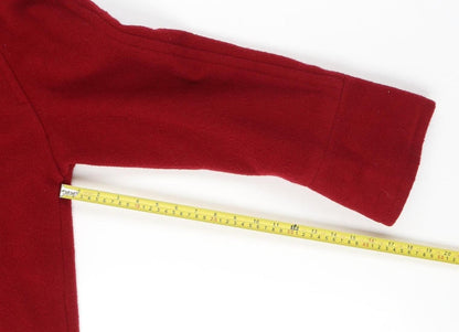 Womens UK Size L Definitions Red Pea Coat