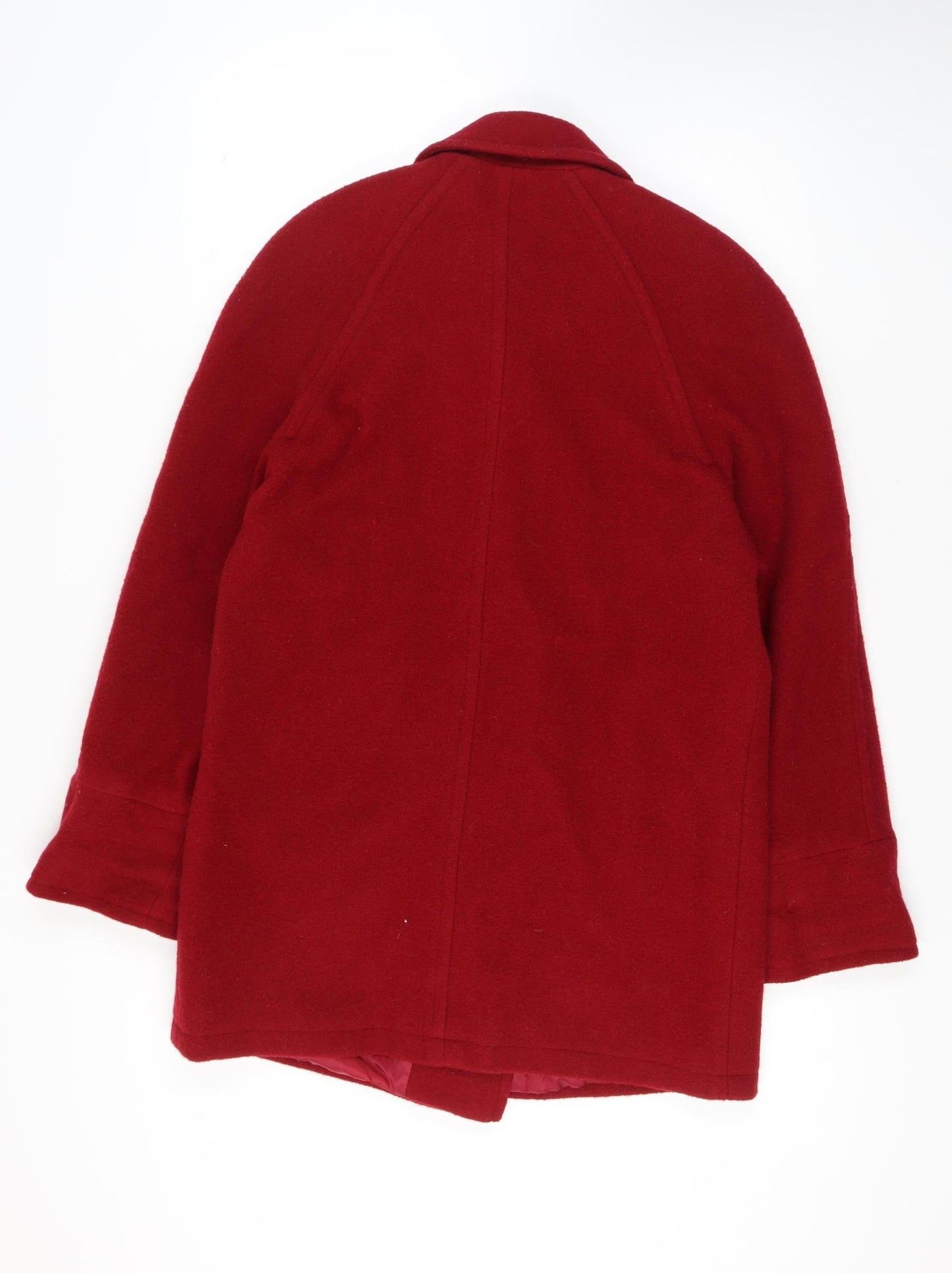 Womens UK Size L Definitions Red Pea Coat
