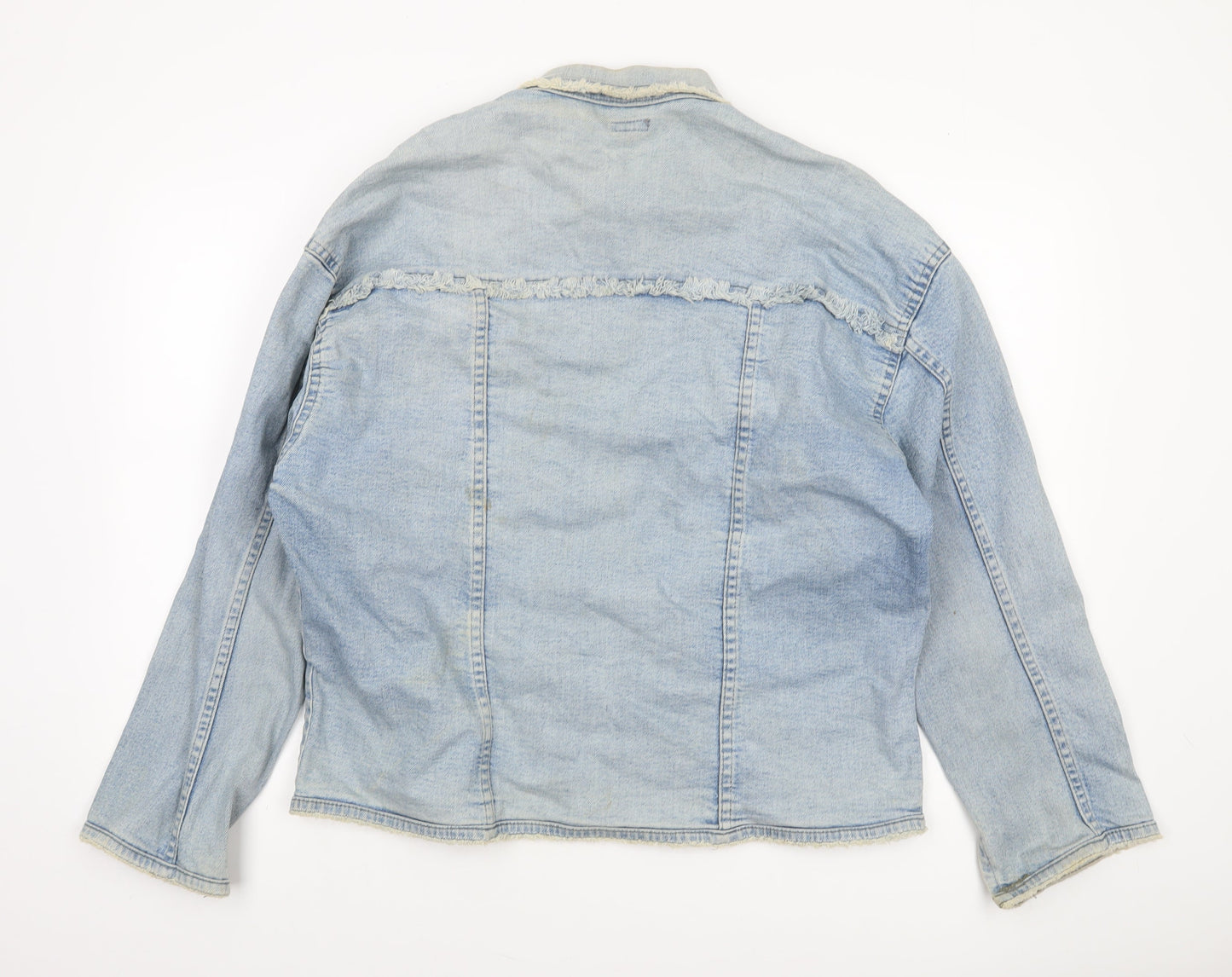 Womens UK Size 2XL 51 States Blue Denim Jacket