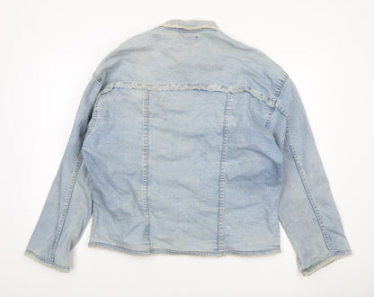 Womens UK Size 2XL 51 States Blue Denim Jacket