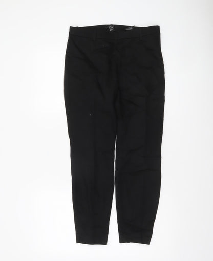 Womens UK Size 8 H&M Slim Fit Business Casual Workwear Black Trousers