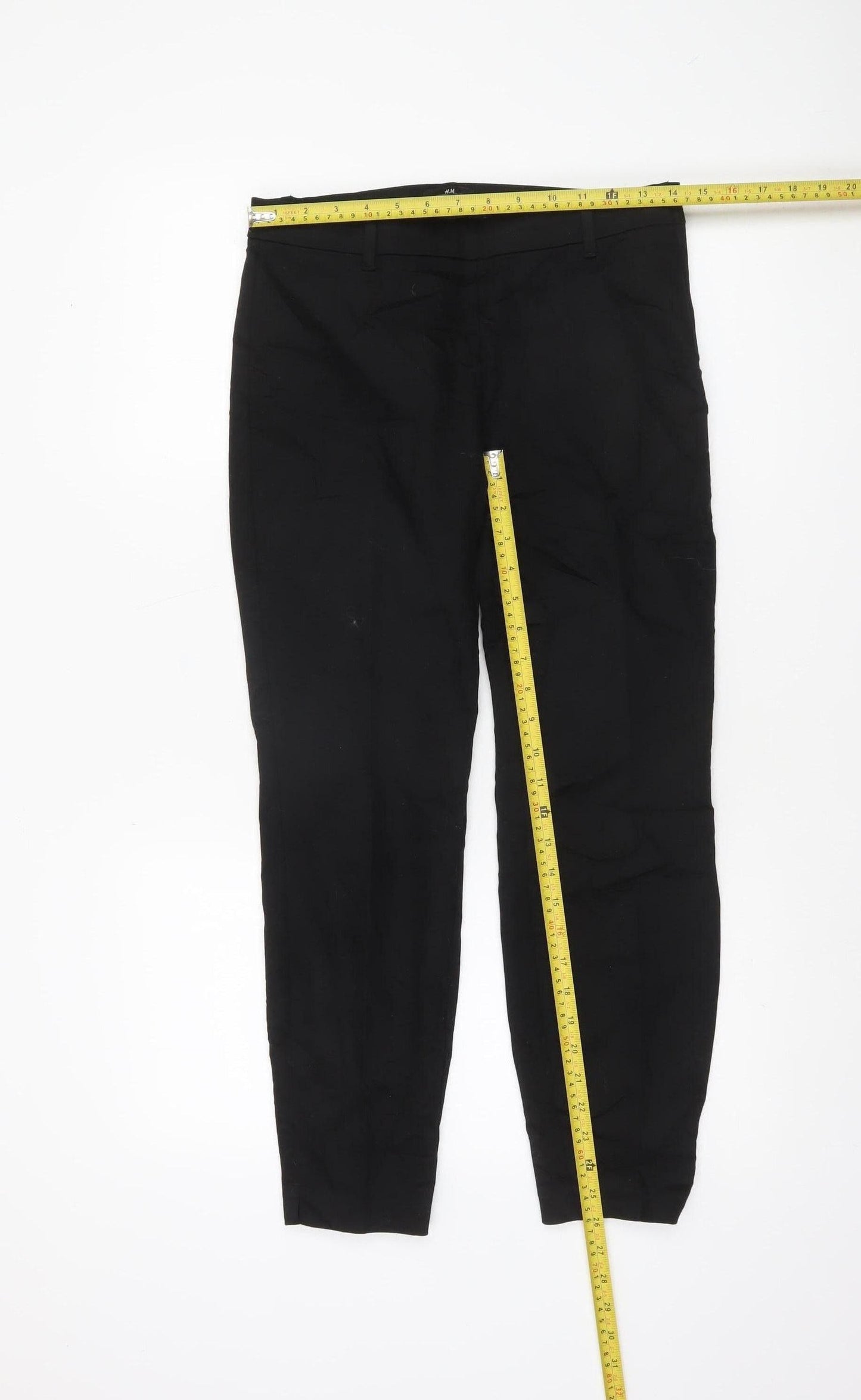 Womens UK Size 8 H&M Slim Fit Business Casual Workwear Black Trousers