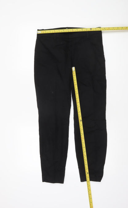 Womens UK Size 8 H&M Slim Fit Business Casual Workwear Black Trousers
