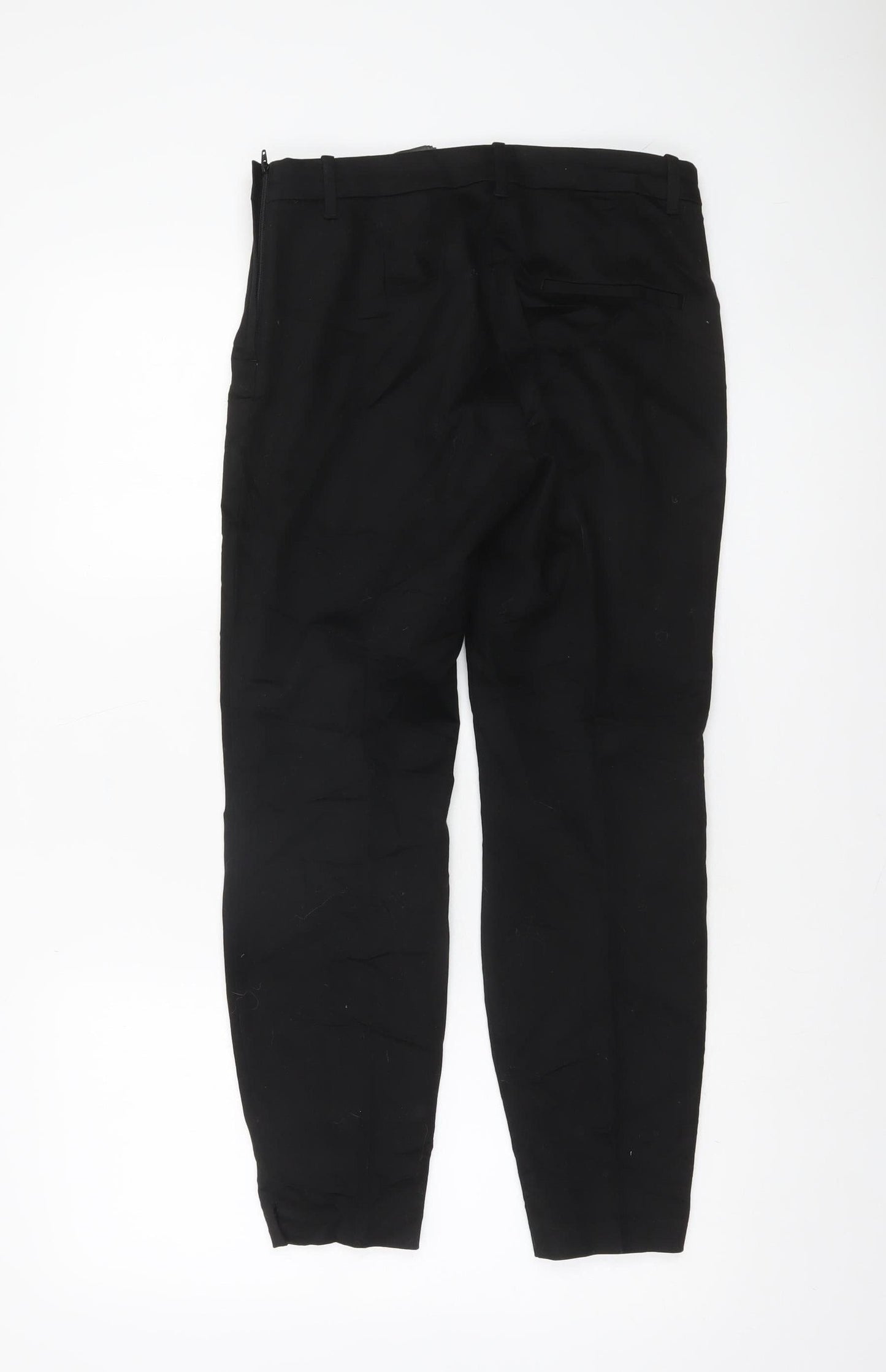 Womens UK Size 8 H&M Slim Fit Business Casual Workwear Black Trousers
