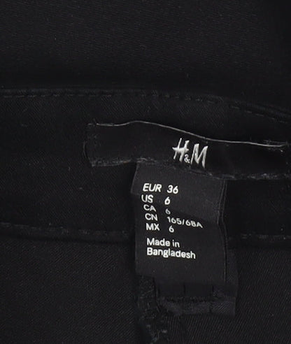 Womens UK Size 8 H&M Slim Fit Business Casual Workwear Black Trousers