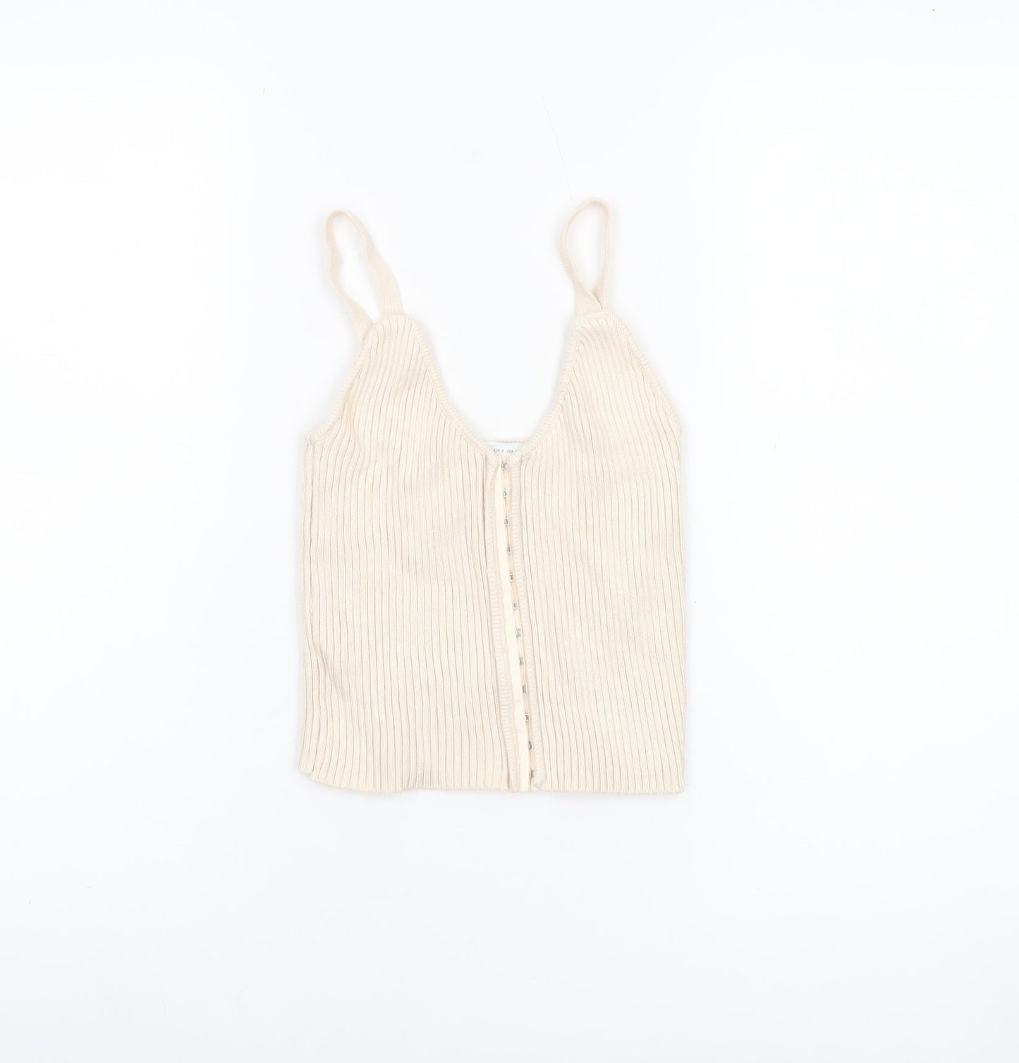 Womens UK Size S Zara Beige Camisole Tank