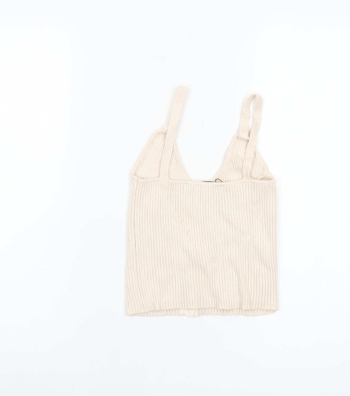 Womens UK Size S Zara Beige Camisole Tank