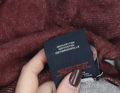 Duck and Cover Men’s Red Cotton Henley Jumper Size M