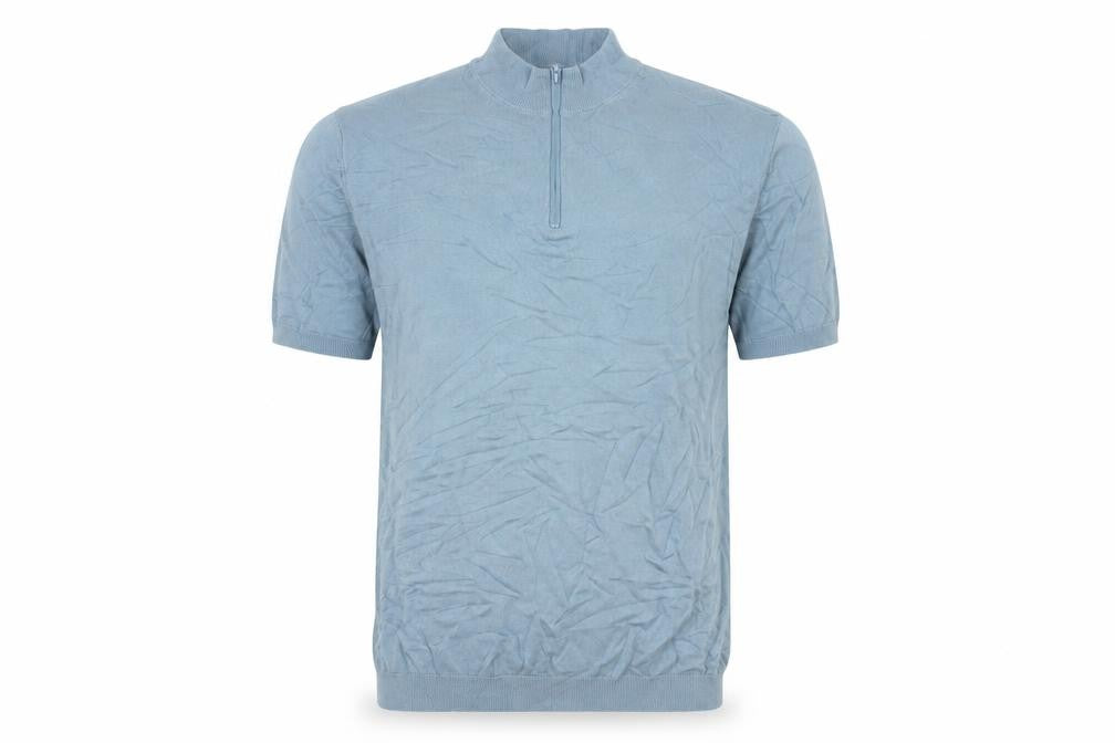 Mens UK Size M Zara Blue 1/2 Zip Jumper