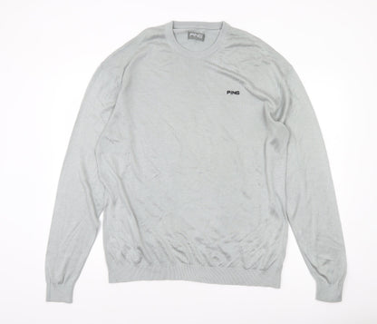 Ping Men's Grey 2XL Crew Neck Golf Pullover Jumper
